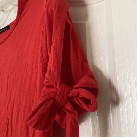 Sweet Claire Rayon Orange Shirt size medium - Picture 2 of 2